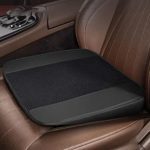 Imagen 1 del producto Cojín para asientos de coche, almohadilla elevadora inclinada de seda helada, cojín para aumentar el asiento para practicar la conducción, alivio del dolor, comodidad, silla de oficina 2025