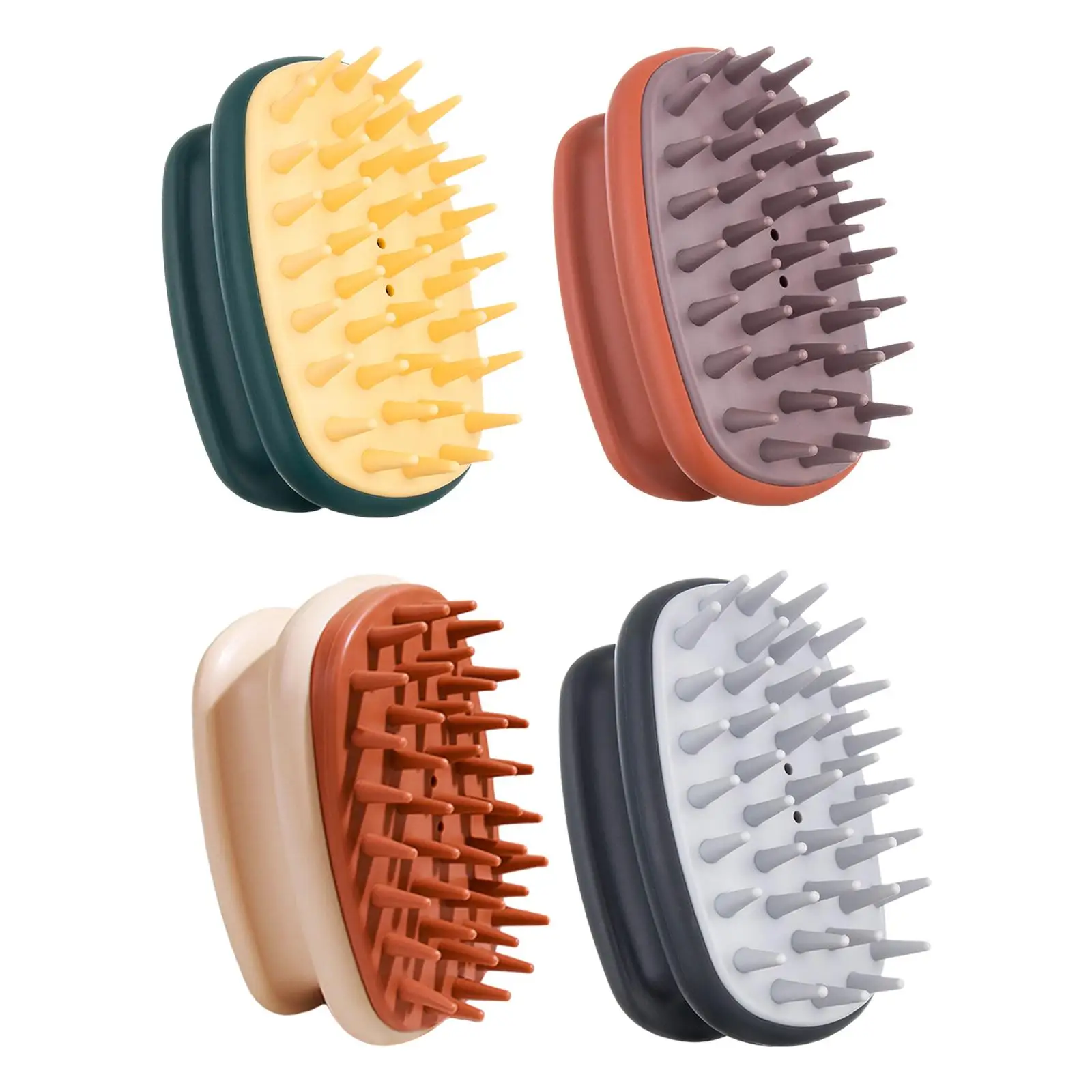 Manual Head Scalp Massage Brush Soft Pins Hair Scalp Massager for Travel Thick