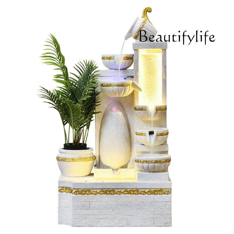 X36 European Simple Flowing Water Ornament Creative Home Living Room Floor Fish Pond Landscape