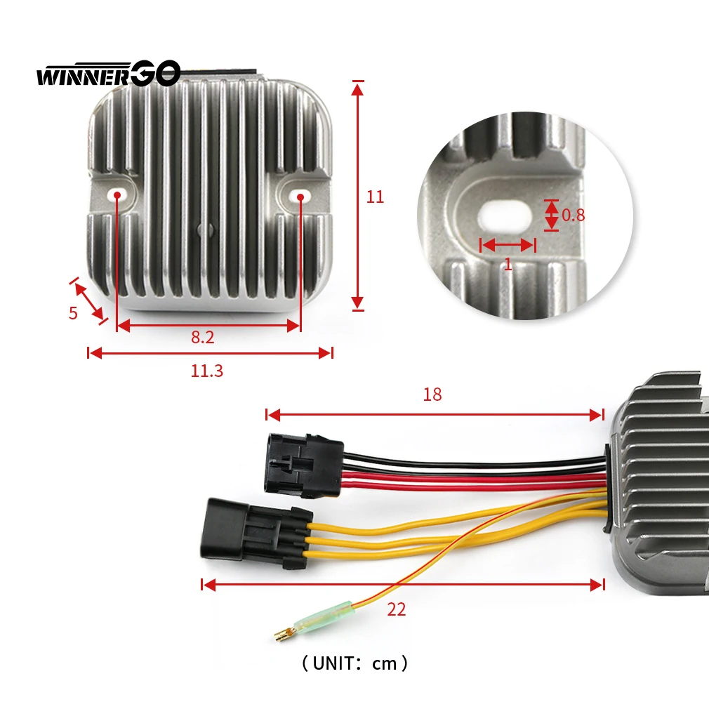 Spannungsreglergleichrichter für Polaris Ranger 500 2008, Sportsman X2 700 Sportsman X2 800 RANGER 4X4 700 RZR S 800 MILITARY SPORTSMAN MVRS 700 2007 2008 2009 2010 4011925 4012384 – Detail 7