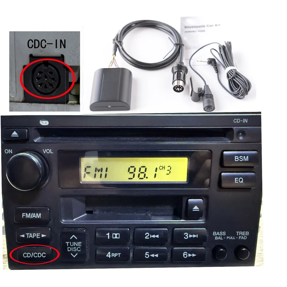 

Совместимый Bluetooth-адаптер-кабель 8-контактный 12В 5Вт для радио, стерео, музыки, AUX-вход, беспроводной Bluetooth-модуль, подходит для Hyundai