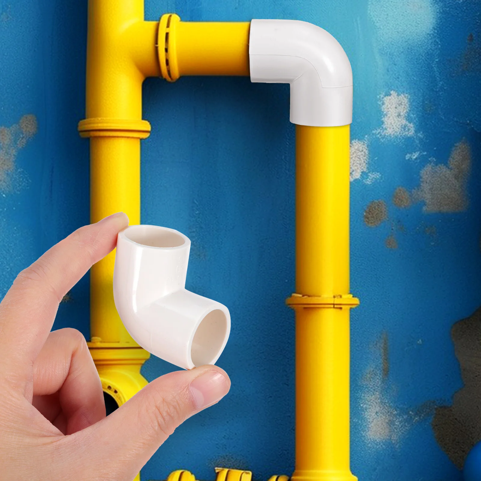 

10 pcs PVC Elbow Pipe Fittings 90Degree Bend Water Connectors Accessories Hose Adapter PVC Pipe Fitting Set Bulk Tubing