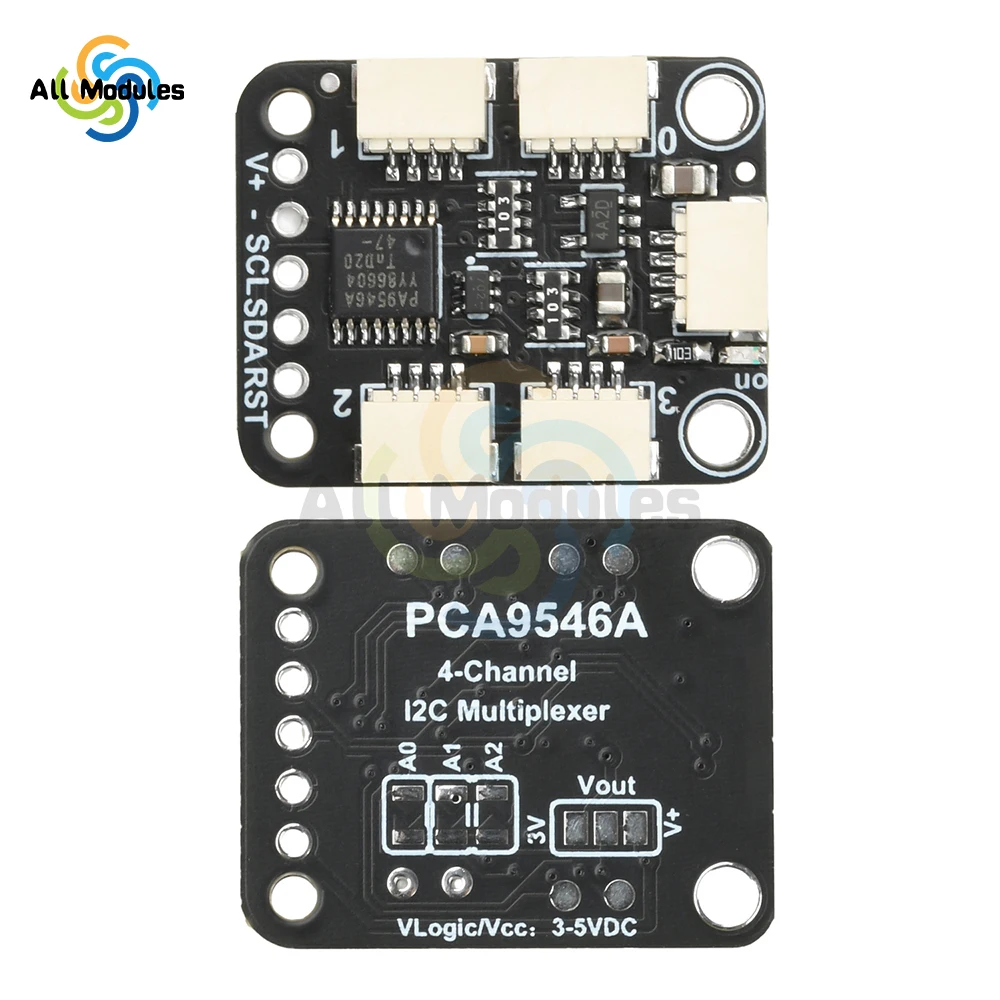 

PCA9546 4-Channel Qwiic I2C Multiplexer Board Compatible With Stemma Qt/Qwiic Interface for Sensor Networks
