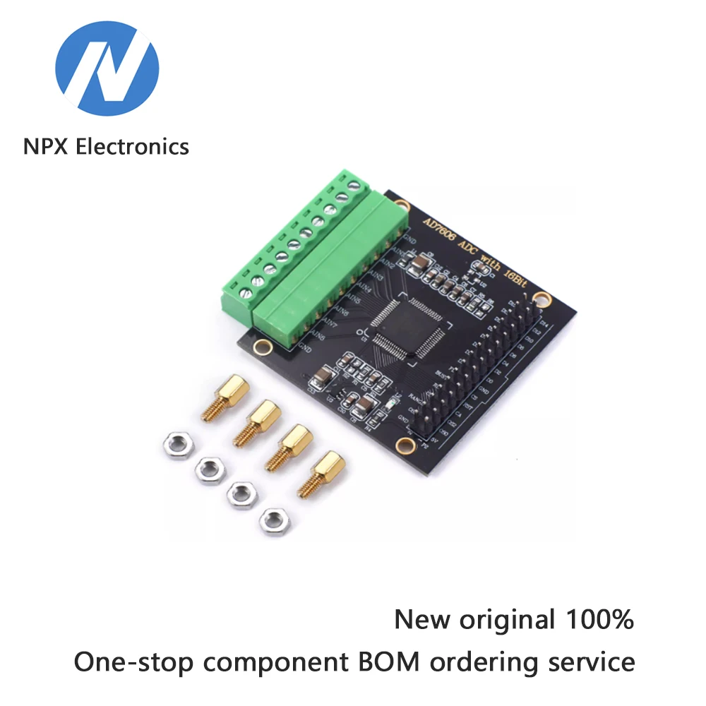 โมดูลเก็บข้อมูล AD7606 แบบหลายช่องสัญญาณ 16 บิต ADC ซิงโครไนซ์ 8 ช่องสัญญาณ