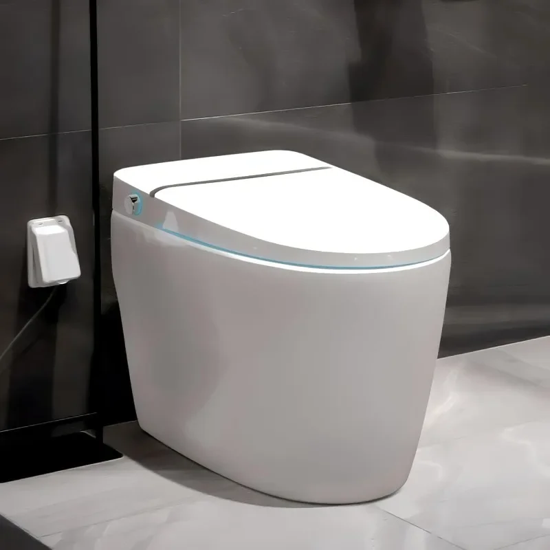 

EUROTO tankless design with kick sensor heated seat warm air dryer dual flush automatic lid night light remote control