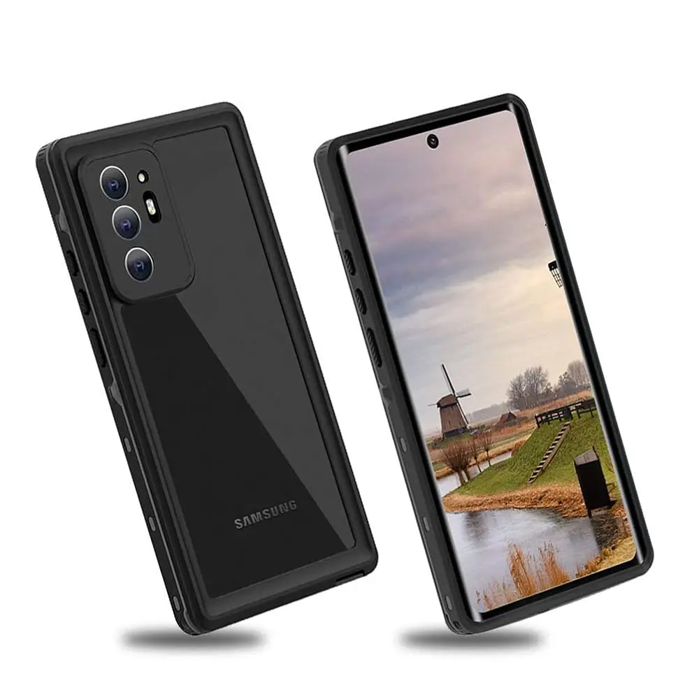 

Phone Case IP68 Waterproof Dustproof Shockproof with Built in Screen &Camera Lens Protector Lanyard Full Body Protective Cove