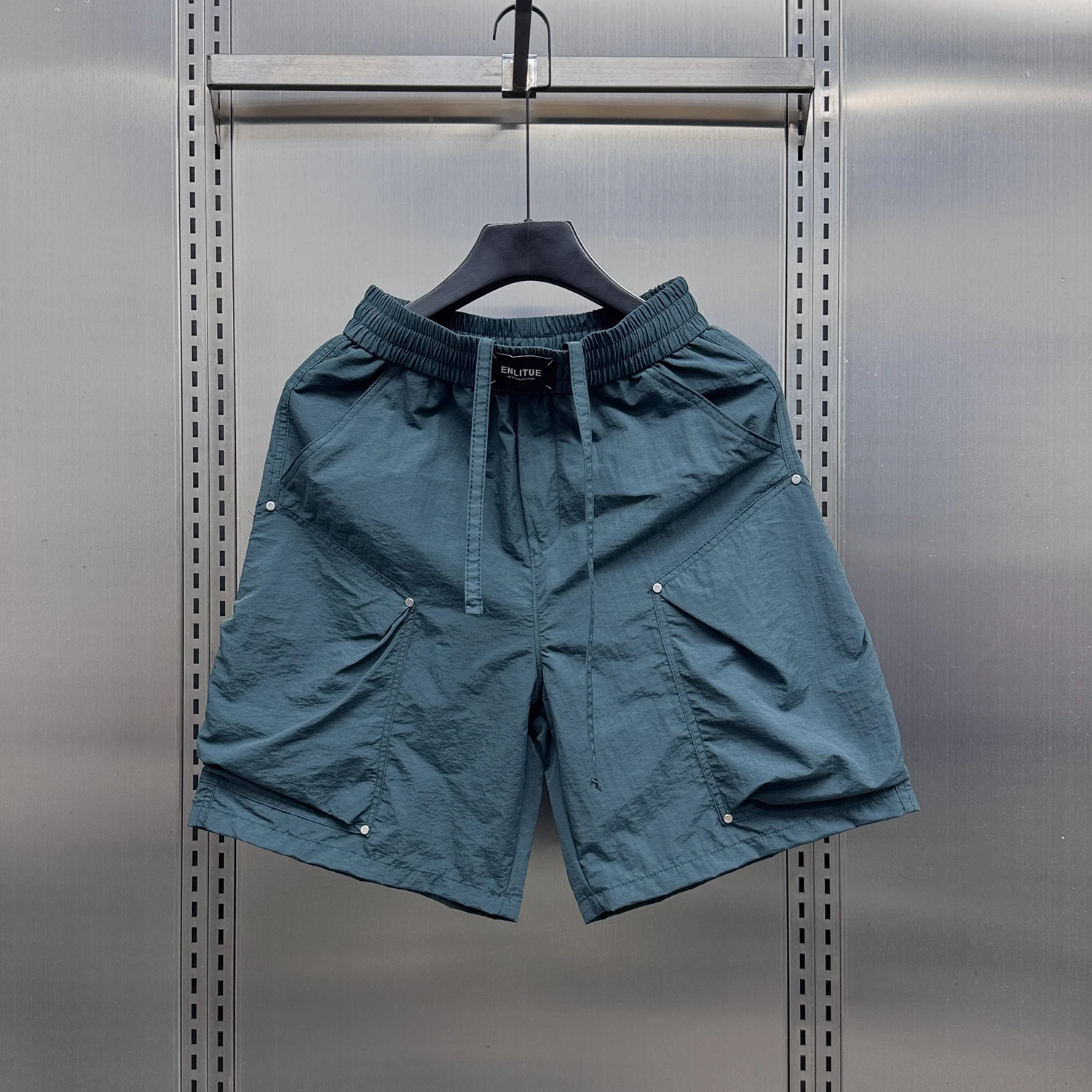 

Summer Sport Loose Big ket Qui Dry American Trend Personalized orts Casual Men's Beach Five-Quarter Pants