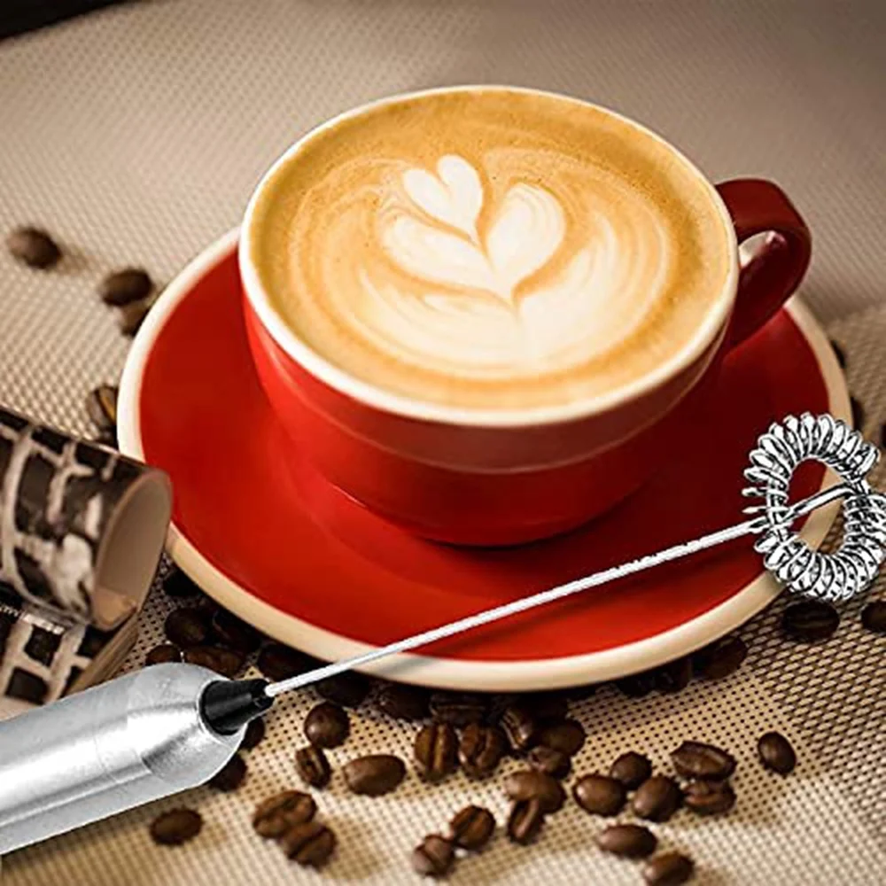 الفولاذ المقاوم للصدأ الكهربائية الحليب Frother ، يده الحليب Frother ، عملية البطارية