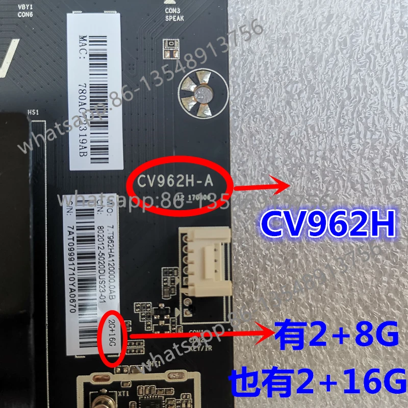 

Новый оригинальный телевизор 55A14A 55X3 50X4 основная плата CV962H-A 58X 55R4 50A15A пятно