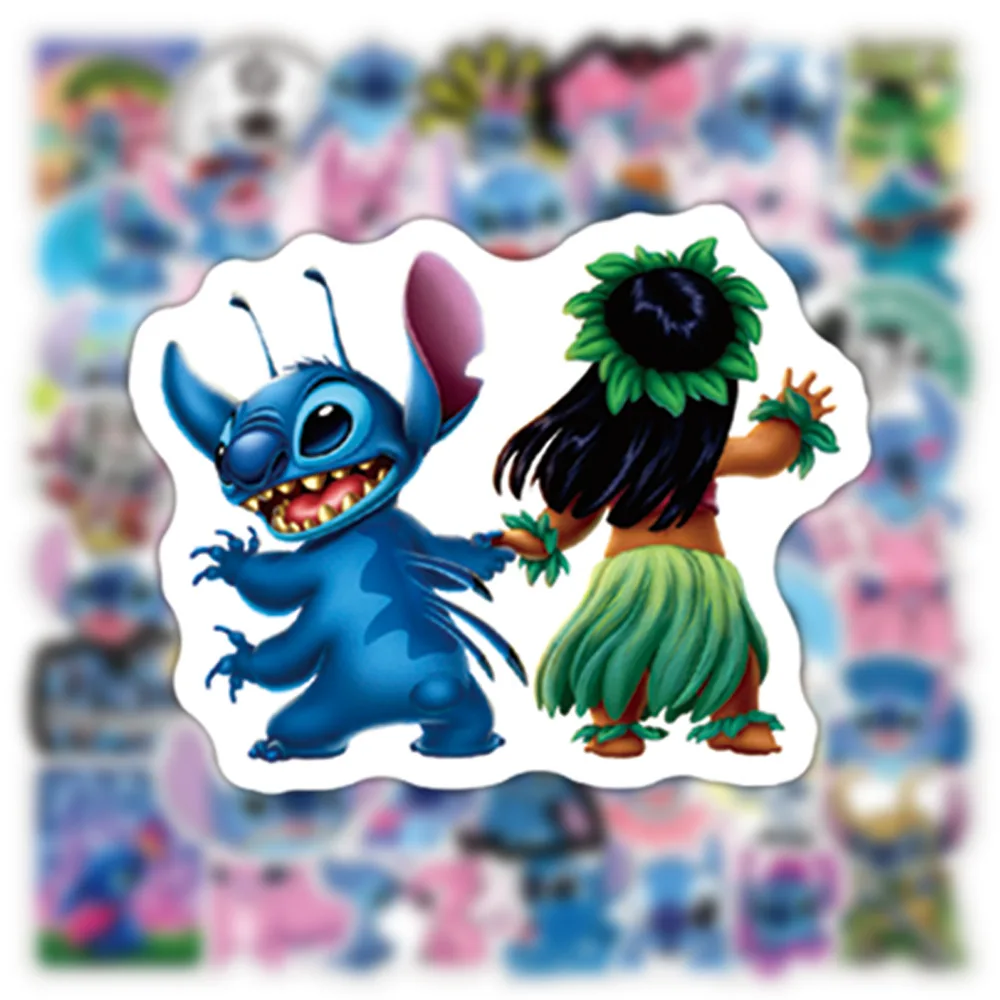 10/30/50/100PCS Cute Cartoon Lilo Stitch Stickers Decal DIY Skateboard Car Laptop Motorcycle Waterproof Kids Anime Sticker Toys