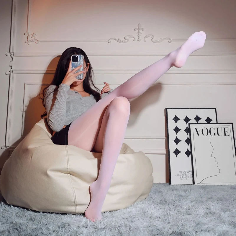 Thin Glossy Shiny Horse Oil Socks Silky Plus Size Ankle-Length Silky Tights Stockings Seamless Elastic Anti Hook Slim Pantyhose