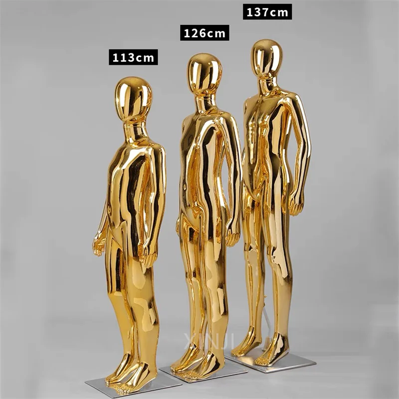 High grade Mirror Electroplating Child Mannequin Golden&Silver Child Model Customized Factory Direct Sell