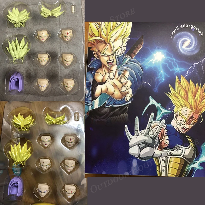 

Dragon Ball Torankusu Trunks Accessories Head Carving S.H.Figuarts Shf Super Saiyan Accessory Part God Anime Action Figures Toys