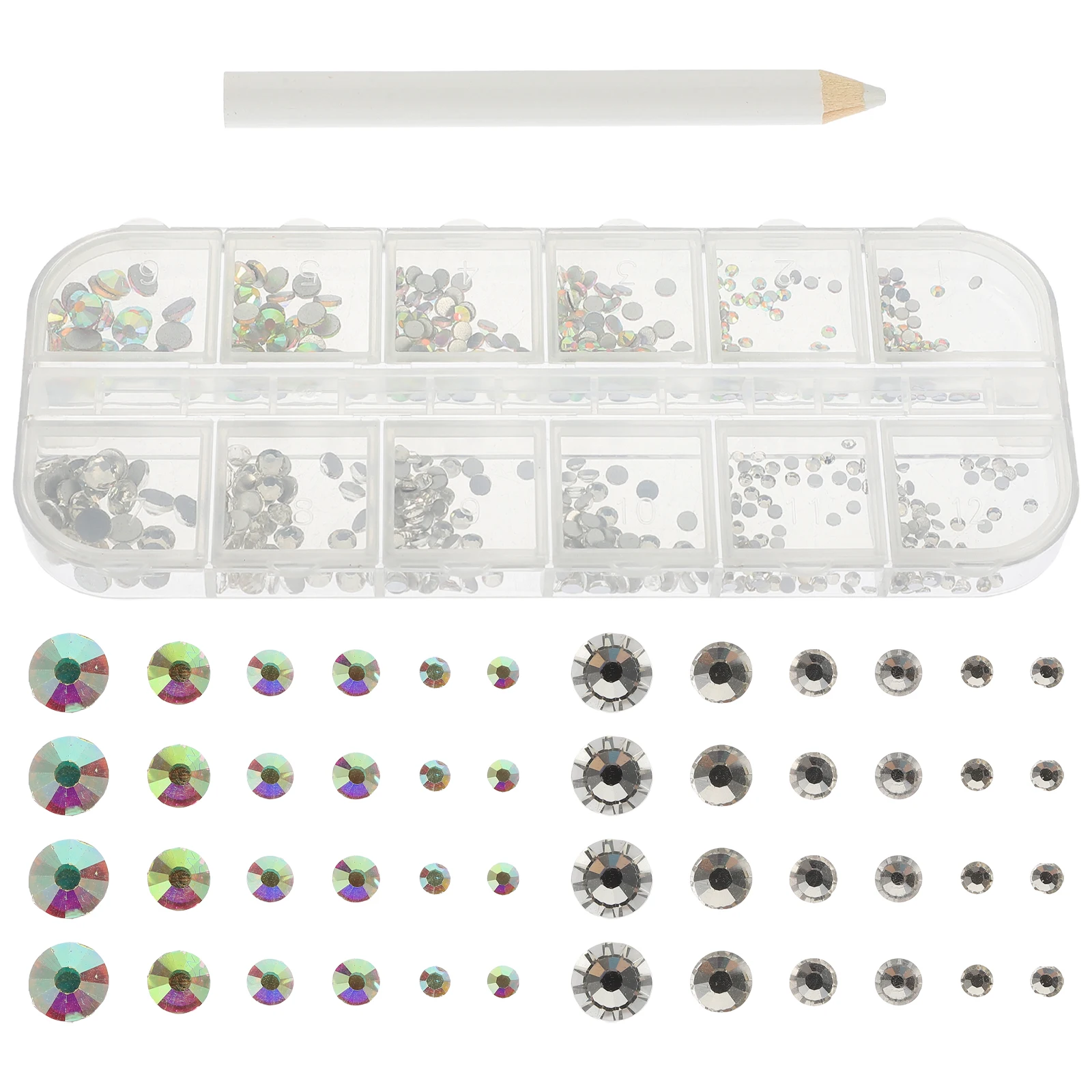 

1 set Flat Bottom Diamond Rhinestones Creative Glass Charms Decor Nail Craft Gems Fake Diamonds For Nails Clothes Shoes DIY