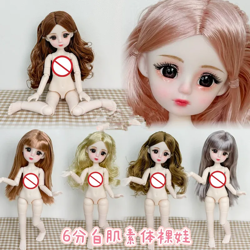 

New 28cm Girl Doll White Skin 1/6 Bjd Princess Accessories Children Dressup Toys