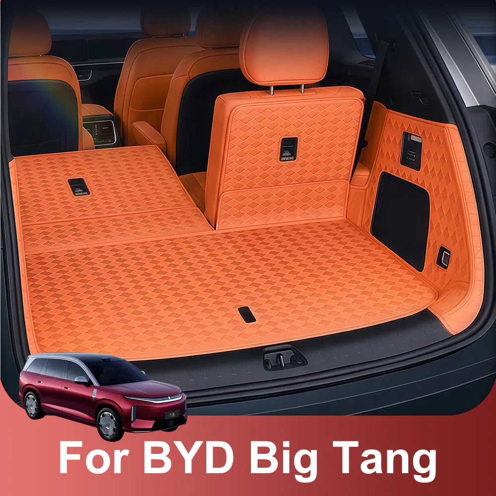 

Fit For BYD Big Tang 2026 Fully Enclosed Trunk Mat Interior Modification Supplies Leather Pad Waterproof And Wear-resistant