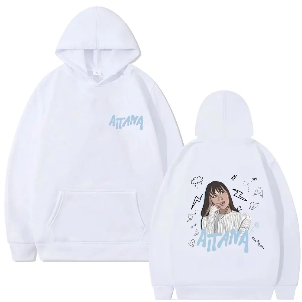 Sudadera con capucha gráfica Aitana, sudadera AZUL CUARTO, moda para hombres y mujeres, ropa de calle de música Pop, sudaderas con capucha informales de algodón polar para hombres