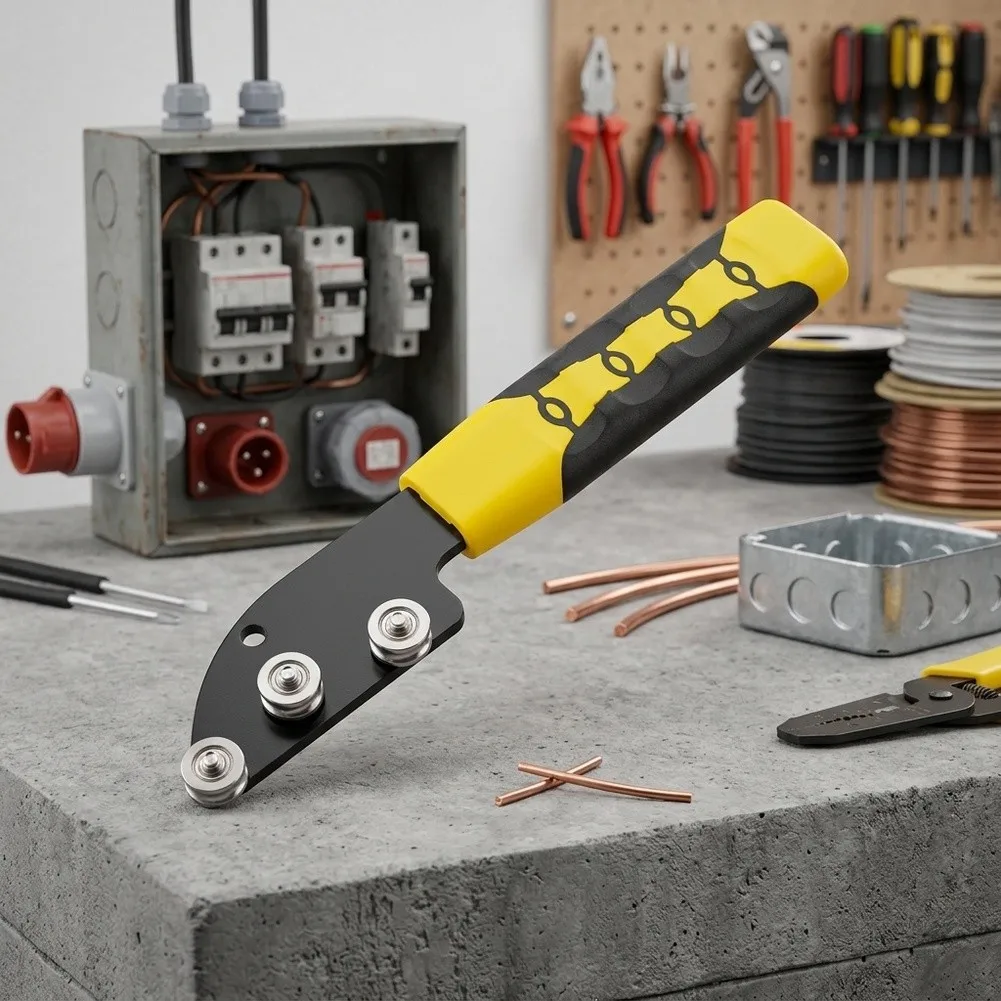 Wire Straightener with Stainless Steel Construction and Flexible Rotation for Fast Efficient Wire Handling on Sites