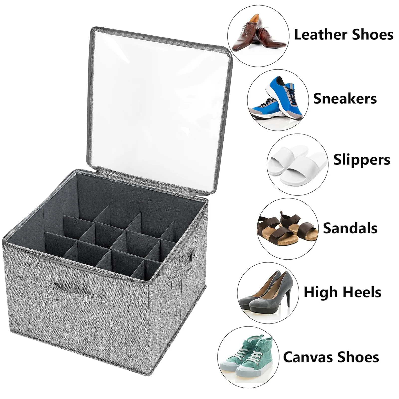 Non-woven Shoe Storage Box Household Large-capacity Adjustable Storage Artifact Shoe Boxes Dust Storage Organizer