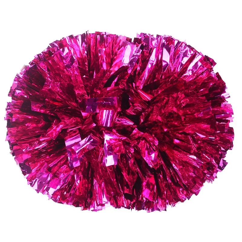 1pc Cheerleading Pom Poms with Handle Cheer Balls Big Gold Silver Red Yellow Blue Hand Dance Pompoms Accessories for Women Kids