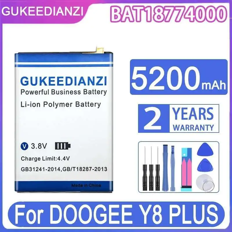 

Для Doogee Y8 Plus Y8plus аккумулятор мобильного телефона 5200 мАч BAT18774000 экологически чистый