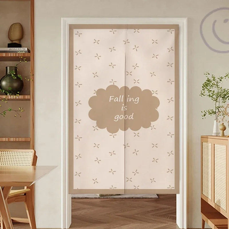 Nordic Style Door Curtain Doorway Partition Noren Kitchen Entrance Hanging Curtain for Bedroom Living Room Half-curtain Cortinas