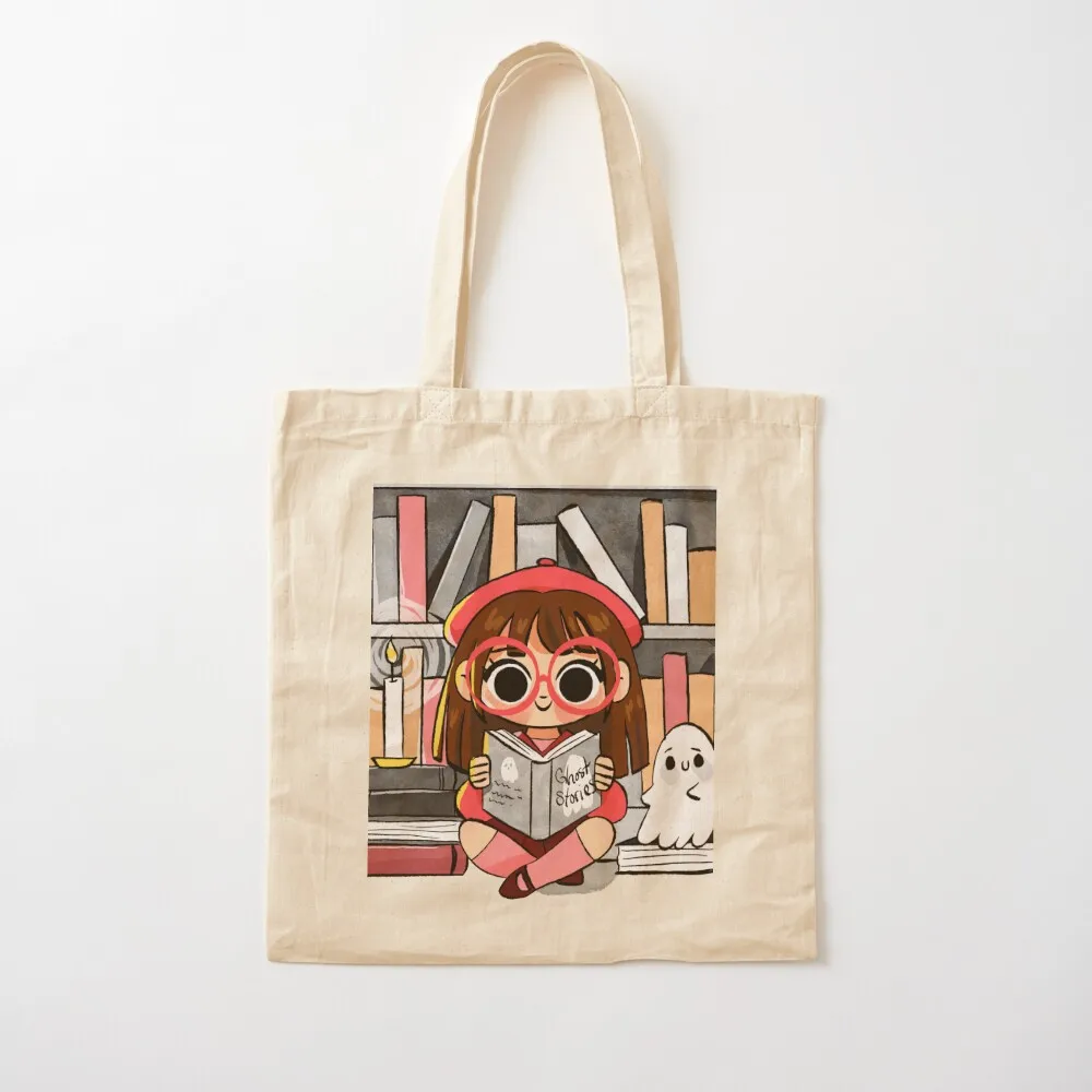 

Reading Ghost Stories Tote Bag Canvas stote bag the tote bag Candy bags Canvas shoulder