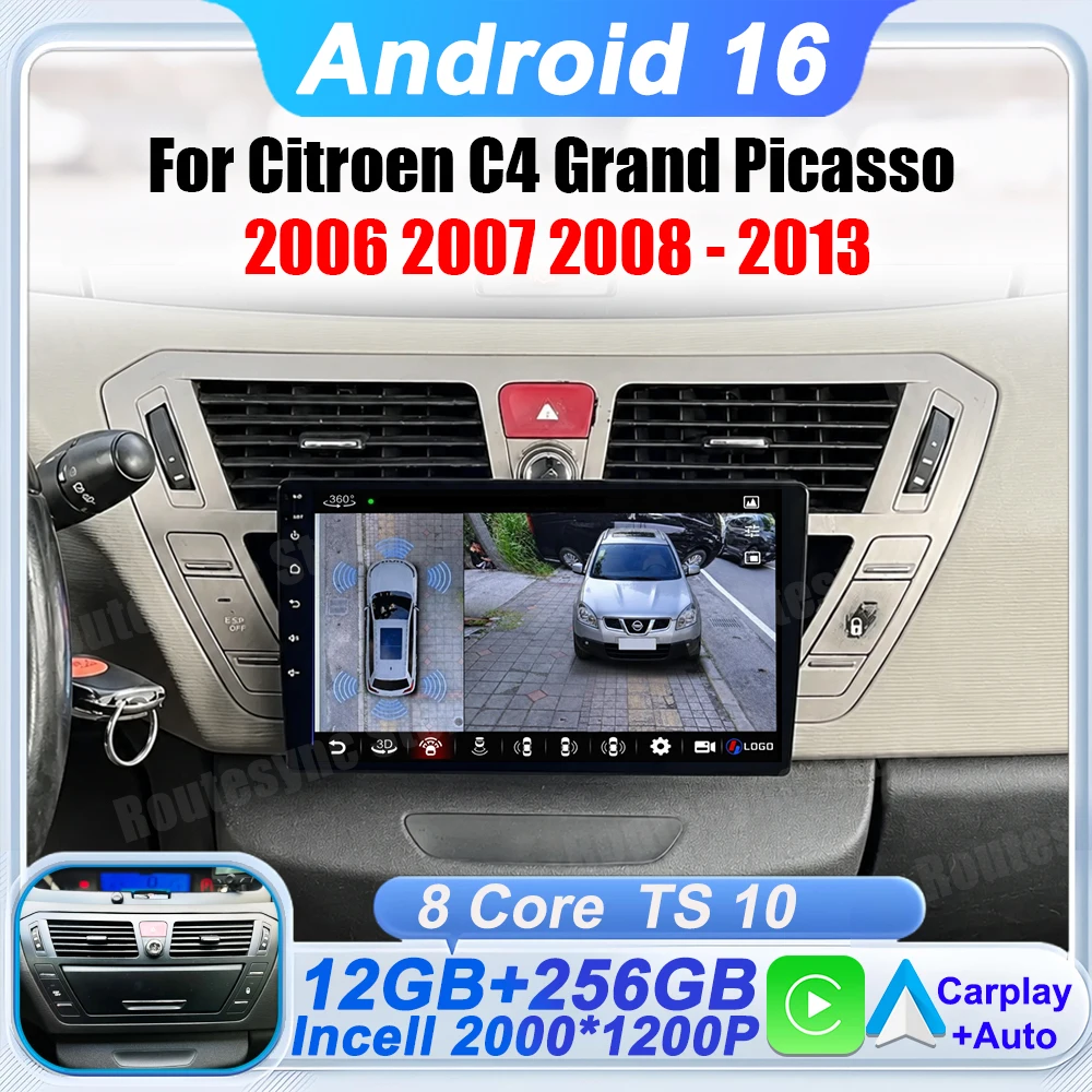 Car Radio Player DVD Android 16 For Citroen C4 Grand Picasso 2006