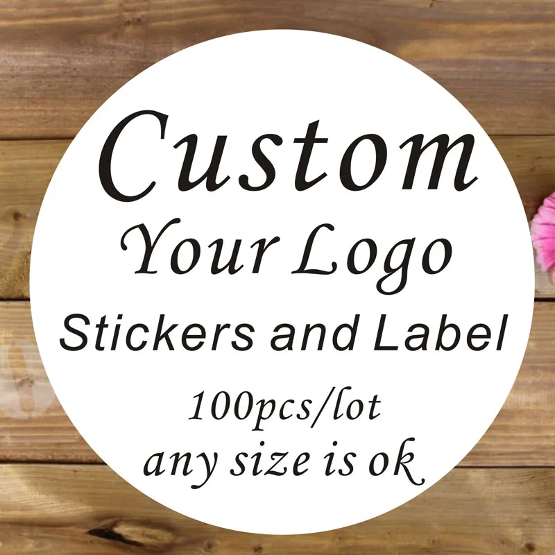 100 Stück 3 cm, 4 cm, 5 cm, 6 cm, 7 cm, individuelle Aufkleber und individuelle Logo-/Hochzeitsaufkleber/Design Ihrer eigenen