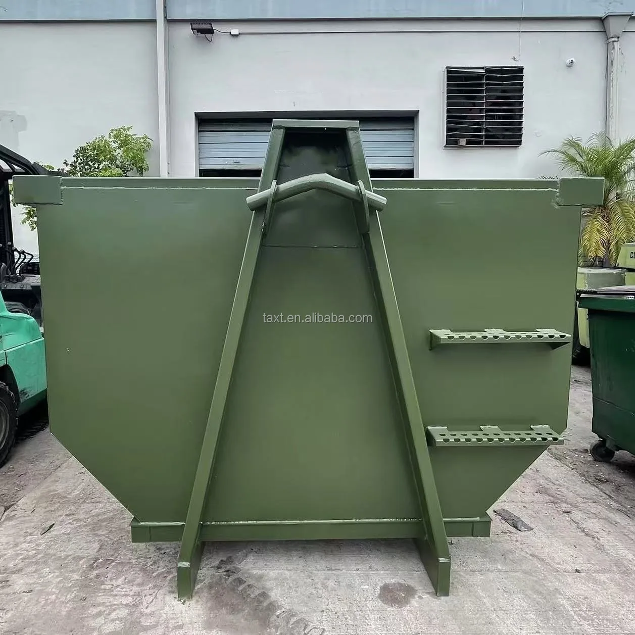 Steel Hook Lift Waste Container Heavy Duty Industrial Use
