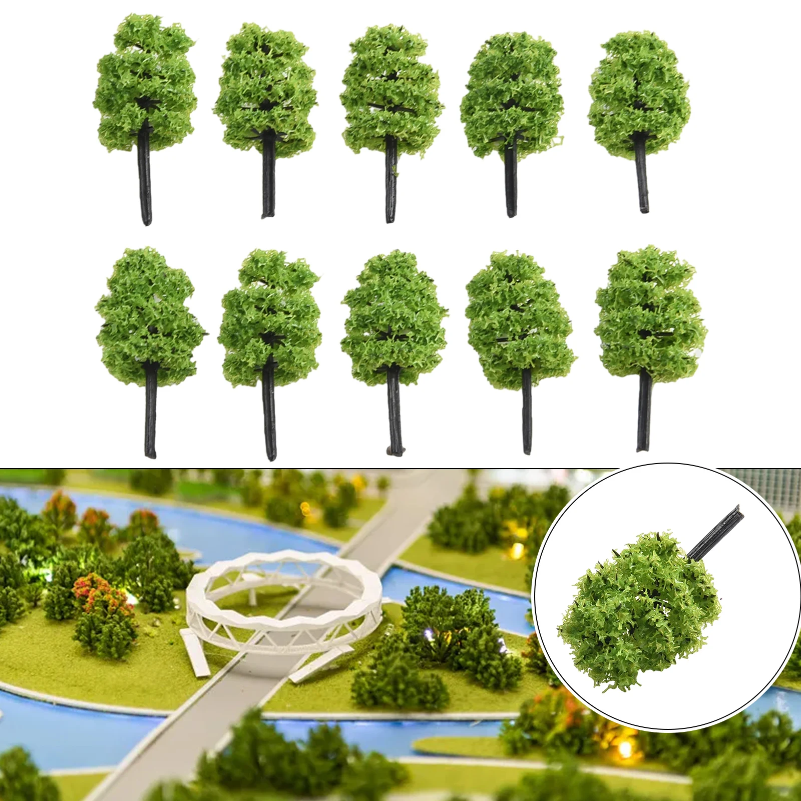 

Exquisite 10Pcs Model Trees Train Railroad Landscape Park Scenery Scale Tree 3 5cm Transform Student Landscape Gardens
