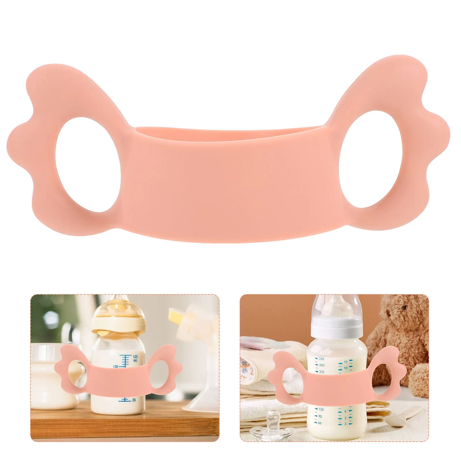 

Ergonomic Silicone Baby Bottle Handle Portable Feeding Accessory For Toddler Milk Bottle Cute Durable Newborn Infant Handle