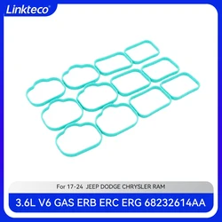 ERB ERC ERG Auto Engine part Intake Manifold Gaskets Set Fit 3.6 T L V6 GAS For 17-24 3.6L JEEP DODGE CHRYSLER RAM 68232614AA