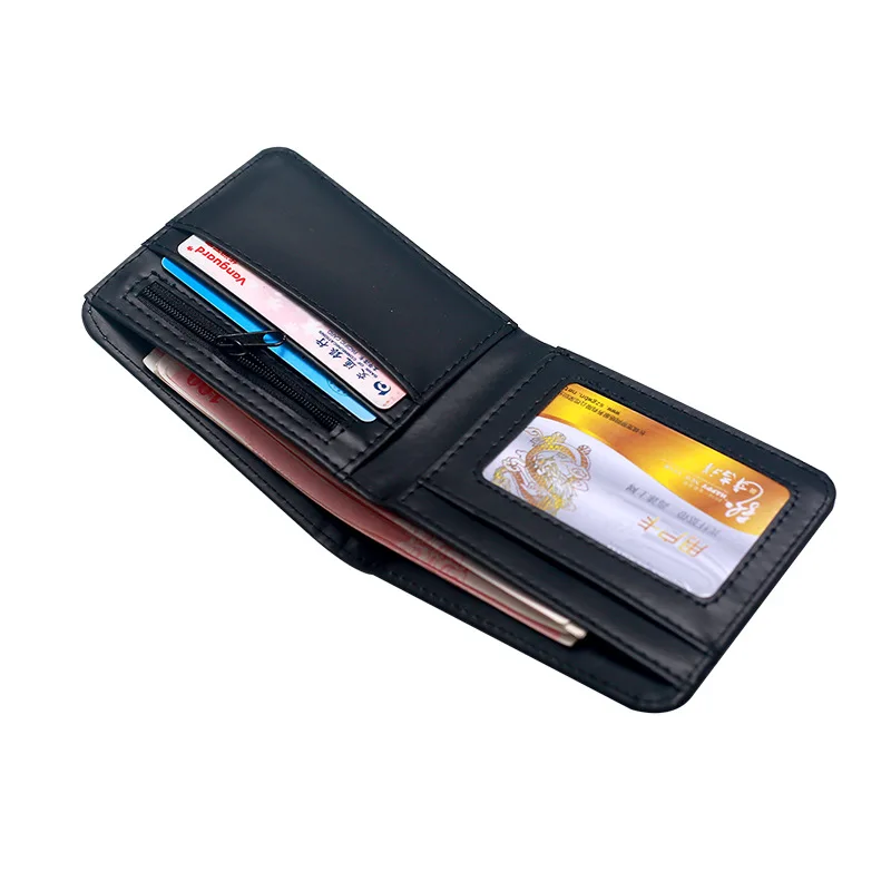 Ultra-Thin ort Skull Print Men's Wallet Vintage Floral Pattern Coin Purse ex Cact Money Holder PVC Material Youth-Fr...