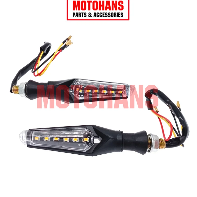 

BX18050119 2PC UNIVERSAL DOUBLE FACE MOTORCYCLE INDICATOR FLASHING LIGHTS TURN FLASHER SIGNALS LIGHT 12V