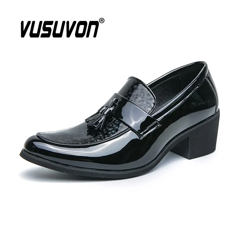 Men Tassels Loafers 2024 Fashion Bling Bling Casual Dress Shoes Classic Dress Slip-On Black Causal Footwear Big Size 38-46 Flats