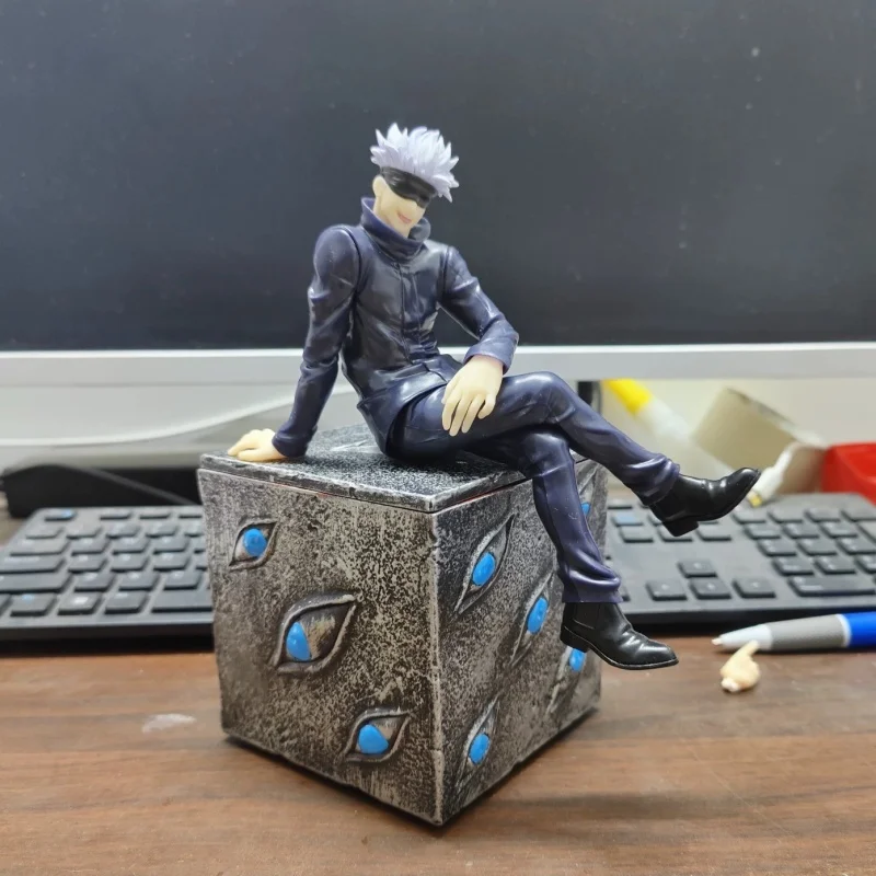 9cm anime satoru gojo prisão reino figuras modelo brinquedos pvc jujutsu kaisen geto suguru estátuas coletar mesa decoração presentes