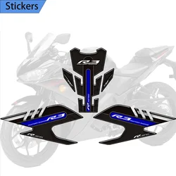 2019-2024 Tank Pad Side Grips Gas Fuel Oil Kit Knee Decals Protector For YAMAHA YZF R3 YZF-R3 YZFR3