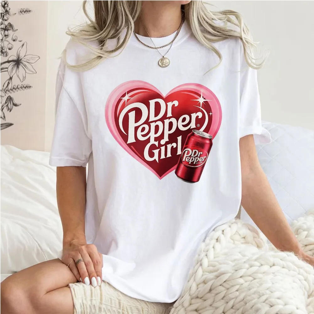 Dr. Pepper Girl Classic T-Shirt Sweet Soda‑lover Casual Streetwear Young Ladies Beverage Supporters Tees Funny Cotton Unisex Tee