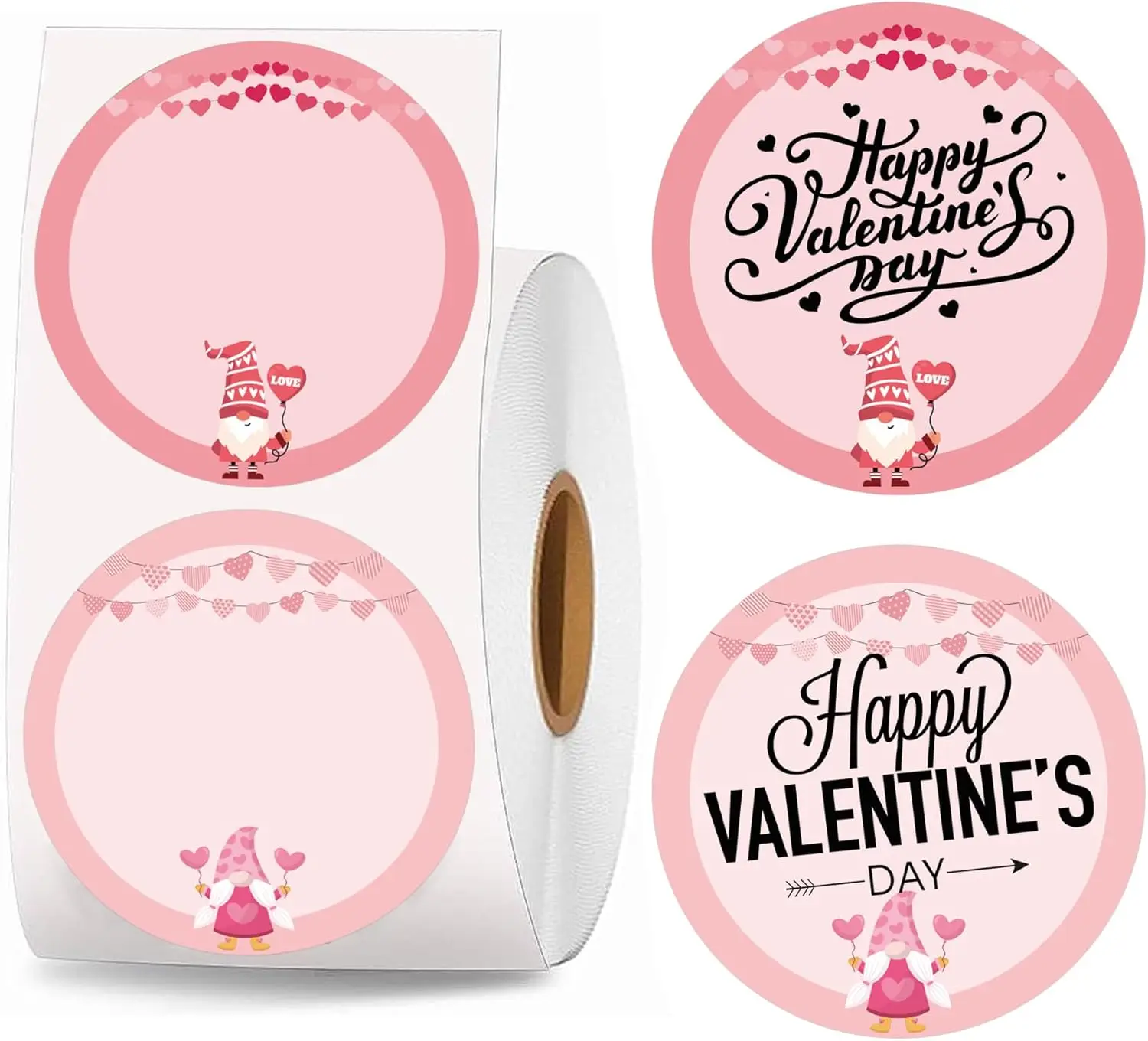 Sevgililer Günü Doğrudan Termal Çıkartmalar Mutlu sevgililer Günü Etiket Etiketleri 2 inç Tatlı Kalp sevgililer Günü Aşk Süslemeleri 500 Adet