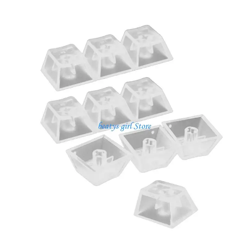C7AB 10Pcs ABS No Printed Caps Mechanical Keyboard Transparent ABS Keycap