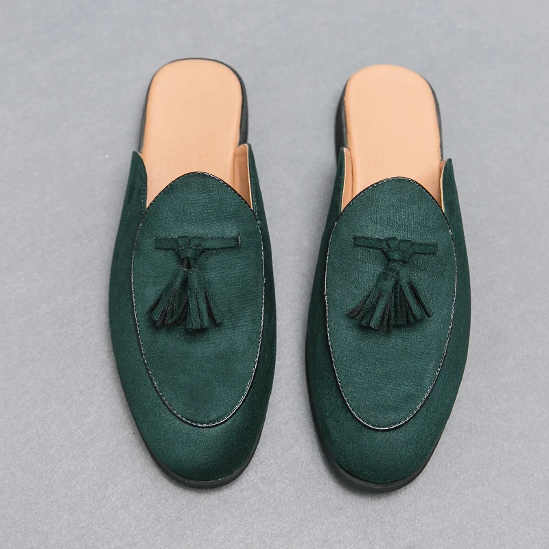 Men's Slippers Summer Baotou Half Slipper Fashion Casual Mules Slippers Luxury Designer Slip on Men's Loafers Chanclas De Hombre view 3