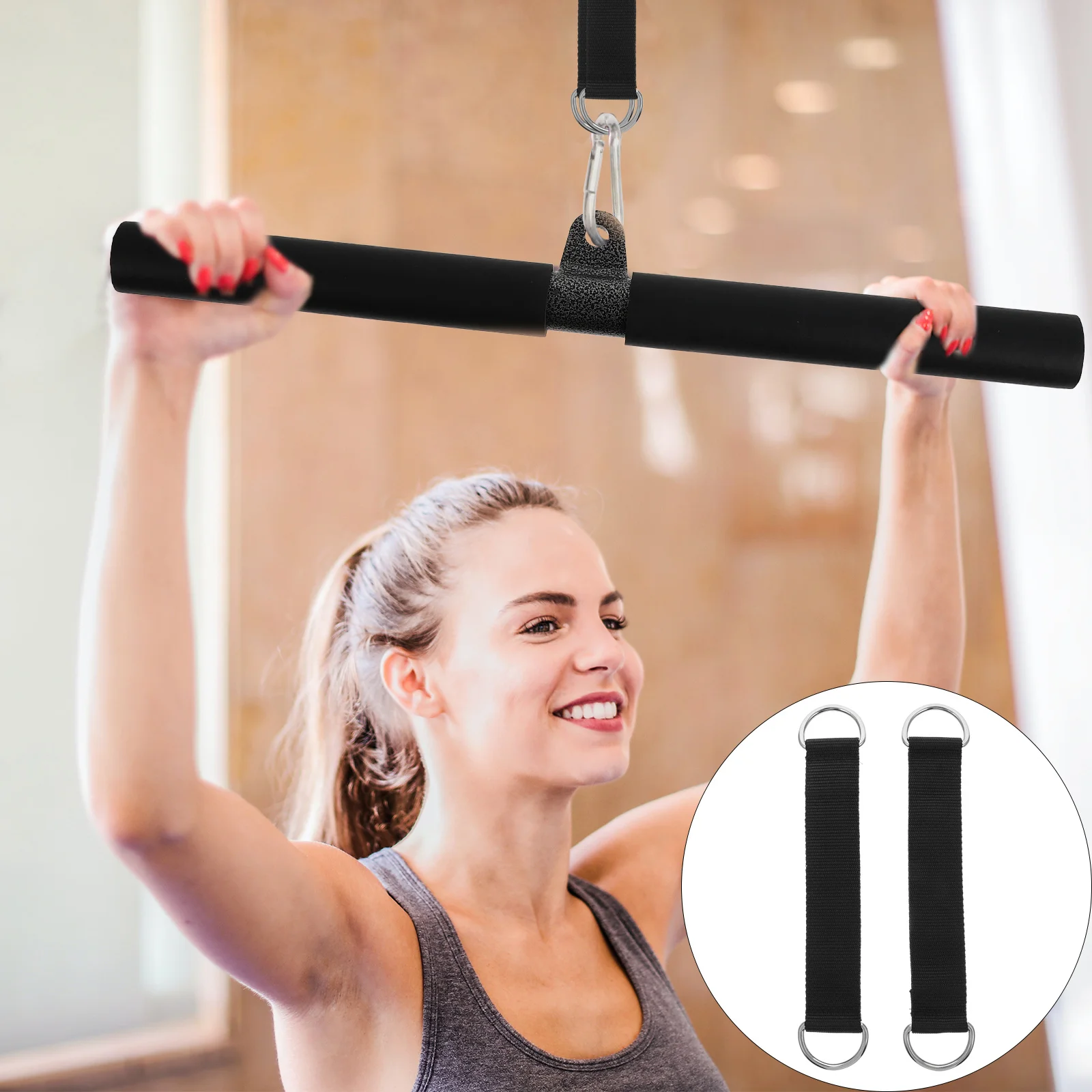 

2Pcs Pulley Hanging Straps High-Quality Fitness Swing Straps for Pull-Up Bars Chin-Up Bars Home Gym Sports Accessories