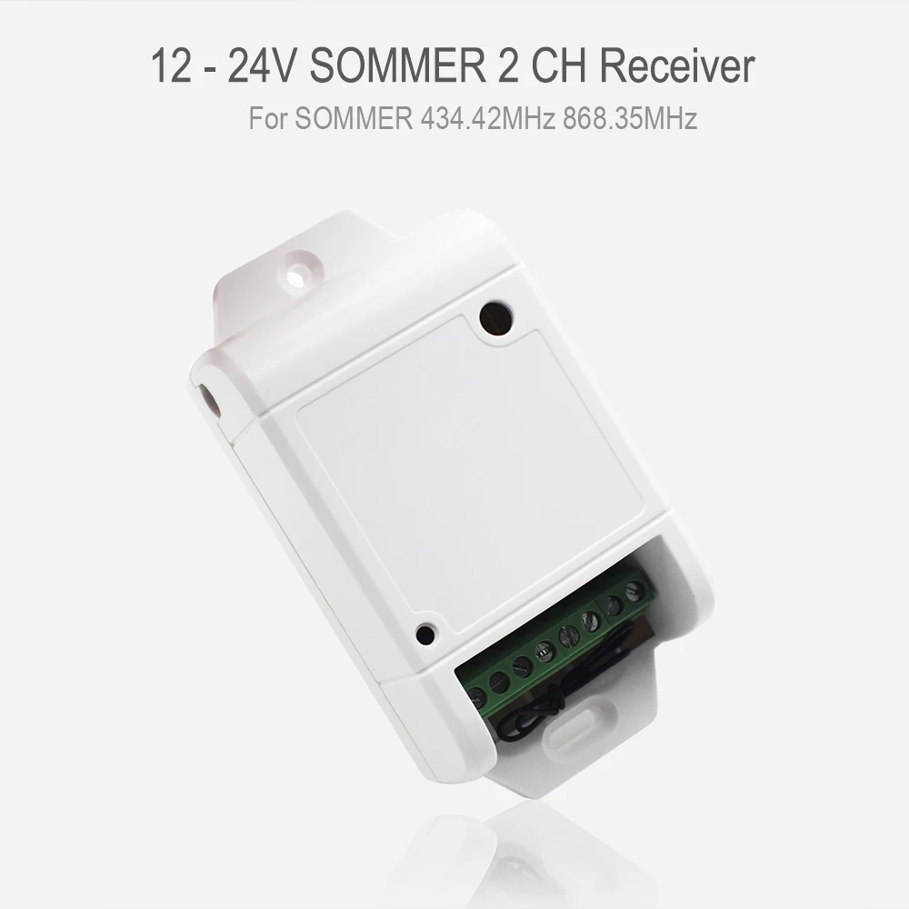 AC/DC 12V 24V SOMMER Remote Control Receiver Switch 868mhz 434.42mhz SOMMER Gate Opener Receiver Module