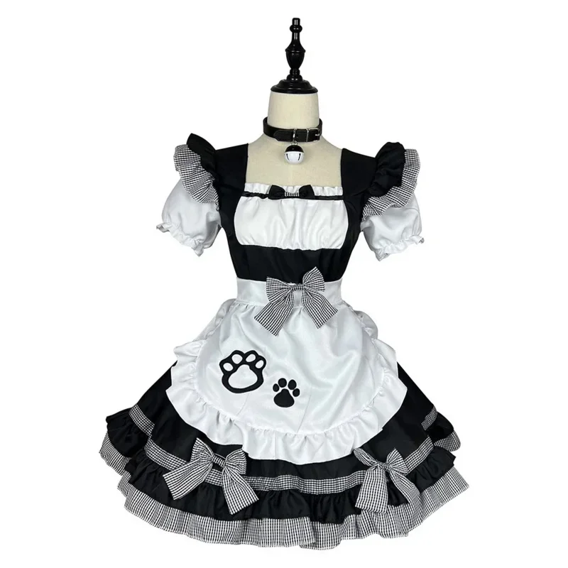 Cosl120 black cute Lolita cat maid dress cosplay cat girl maid dress suit for maids maid party stage cosplay S -5XL