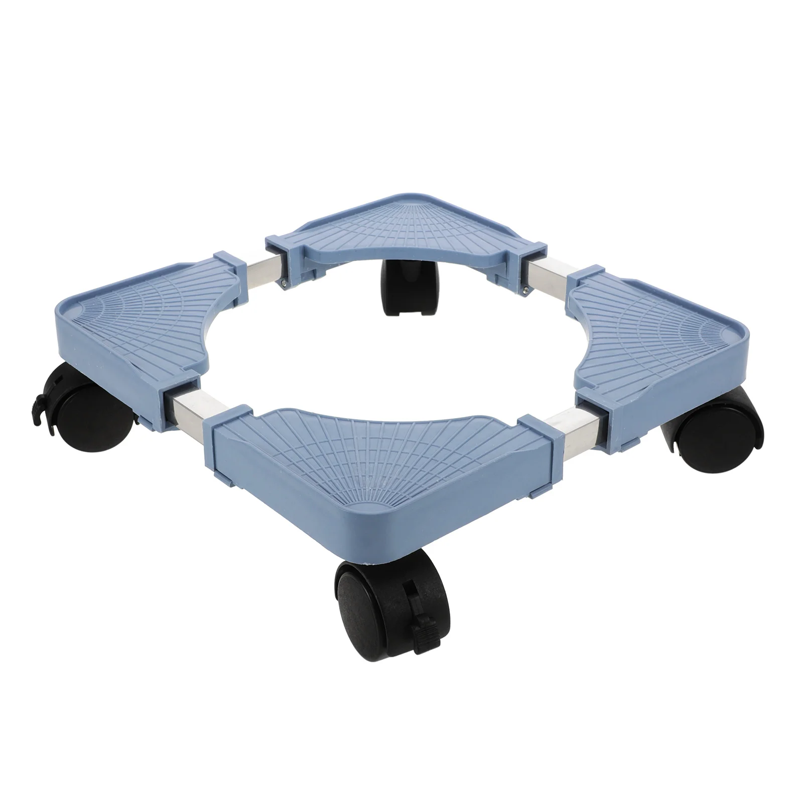 

1pcs Adjustable Flower Pot Bracket Heavy Duty PP Stand with Roller Wheels Easy Assembly Grey Refrigerator Accessories for Home