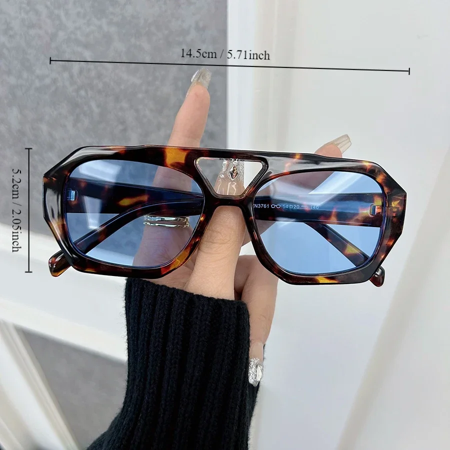 New Square Sunglasses Women Brand Designer Fashion Leopard Frame Sun Glasses Female Vintage Outdoor Shades Oculos De Sol image 6