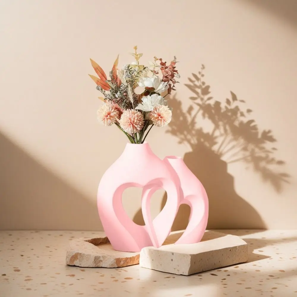 

Plant Container Resin Heart Vase Creative Modern Flower Pot Removable Exquisite Flower Utensils Office