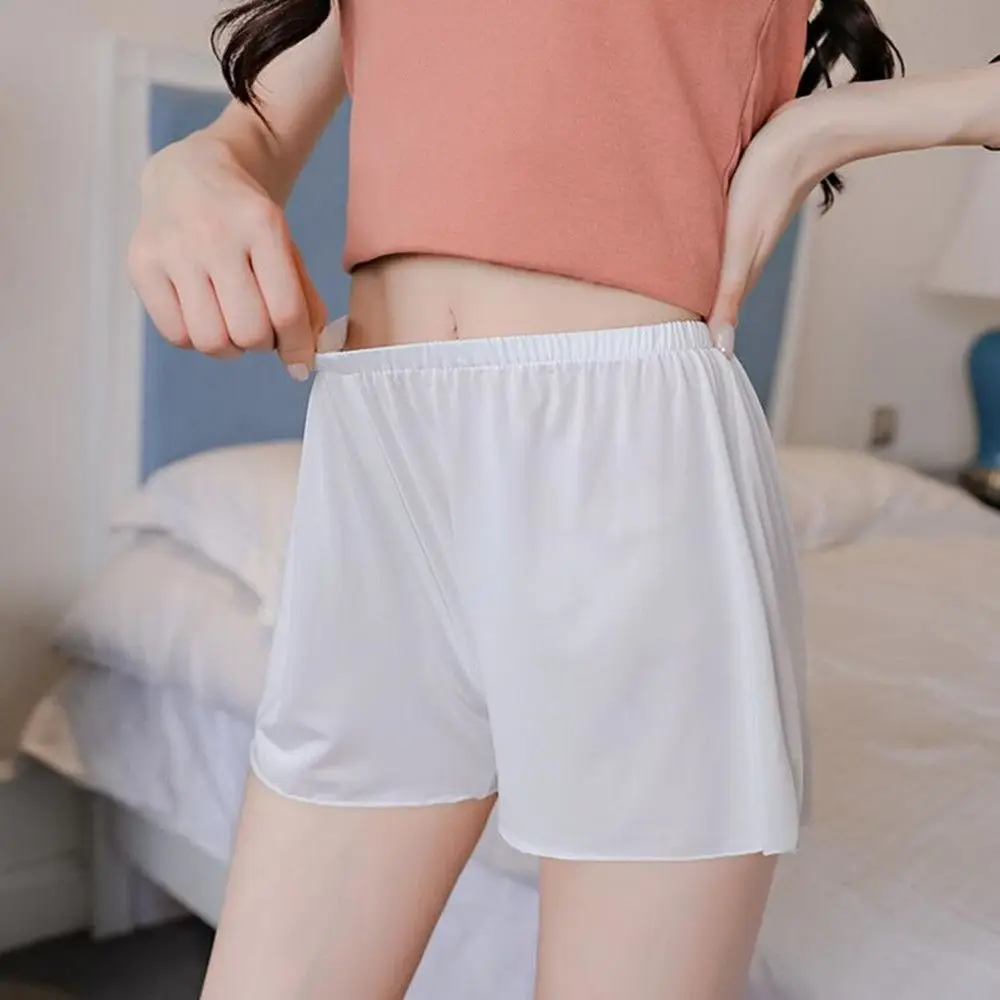 Hot Selling Home Nightgown Thin Silky Women Shorts Summer Safety Pants Sleep Bottoms Plus Size Outwear