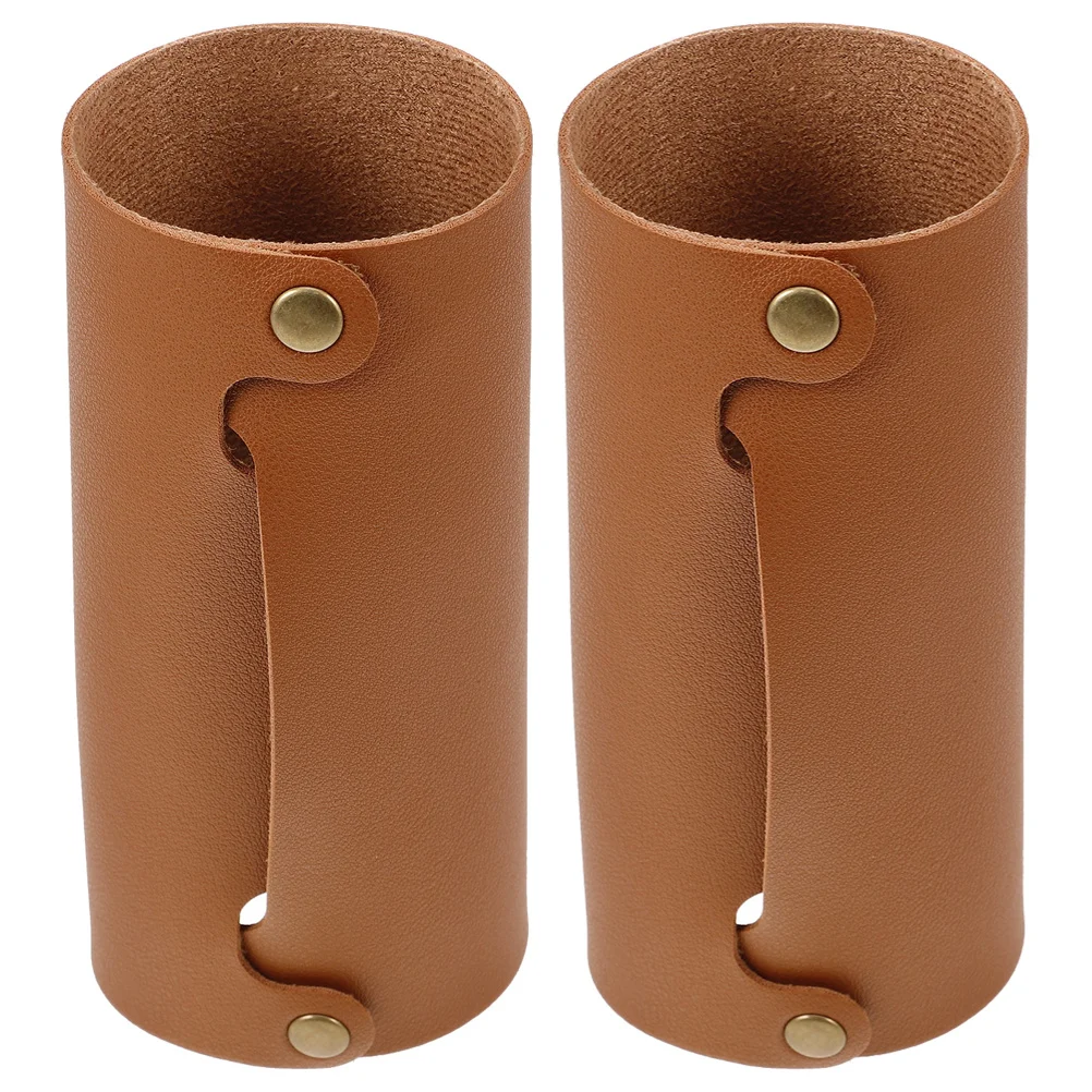 

2 Pcs Flat Gas Tank Sleeve Can Cover Cylinder Anti-collision Pu Camping Canister